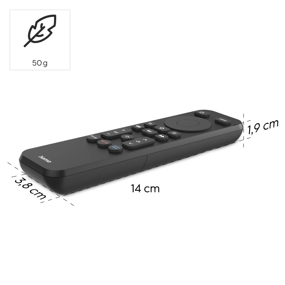 hama 00221050 Fernbedienung, f. TV + Button Netflix, Prime Video, Disney+, programmierbar-2