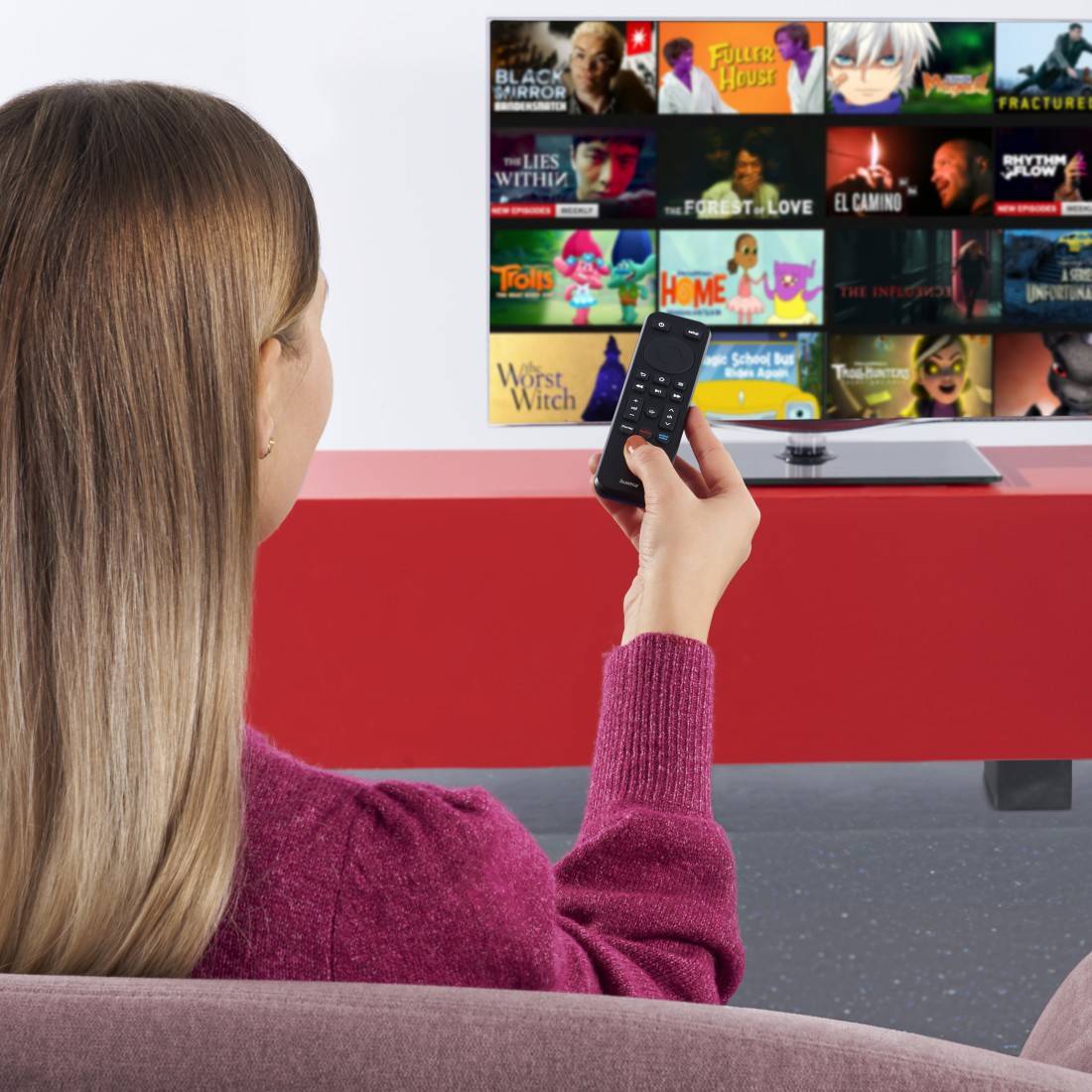 hama 00221050 Fernbedienung, f. TV + Button Netflix, Prime Video, Disney+, programmierbar-3