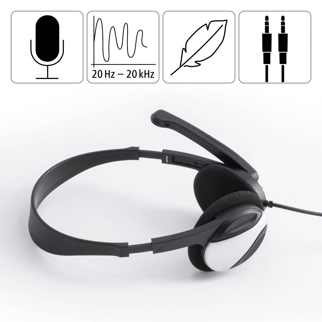 hama 00139900 PC-Office-Headset "HS-P100"-1