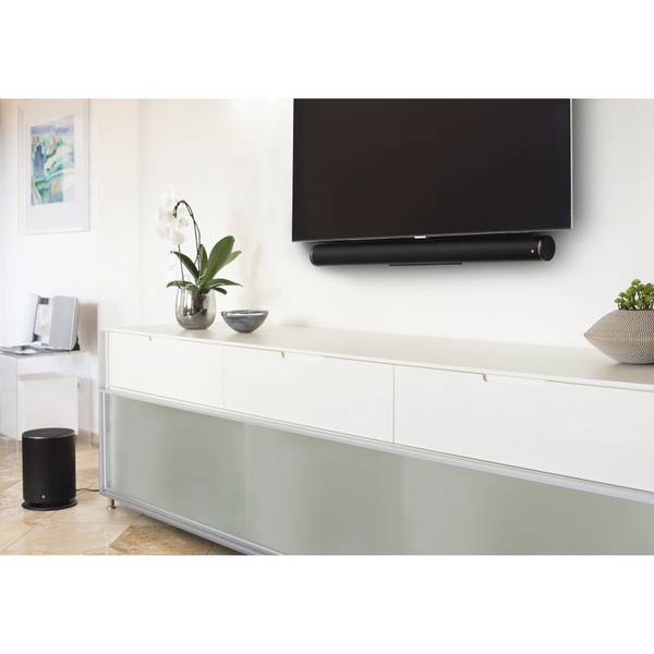 hama 00220884 Soundbar-Halterung, universal, fix, für Befestigung am TV-Gerät, Schwarz