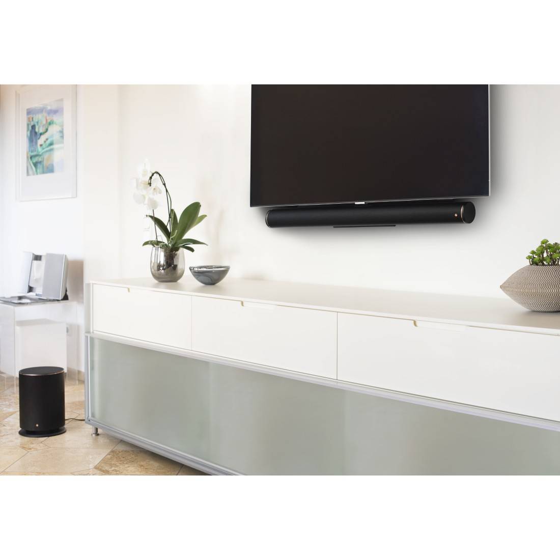 hama 00220884 Soundbar-Halterung, universal, fix, für Befestigung am TV-Gerät, Schwarz-0