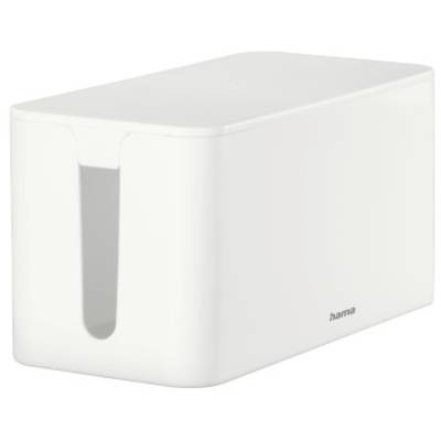 hama 00221010 Kabelbox "Mini", für Steckdosenleiste, 23,5 x 11,5 x 12, Weiß