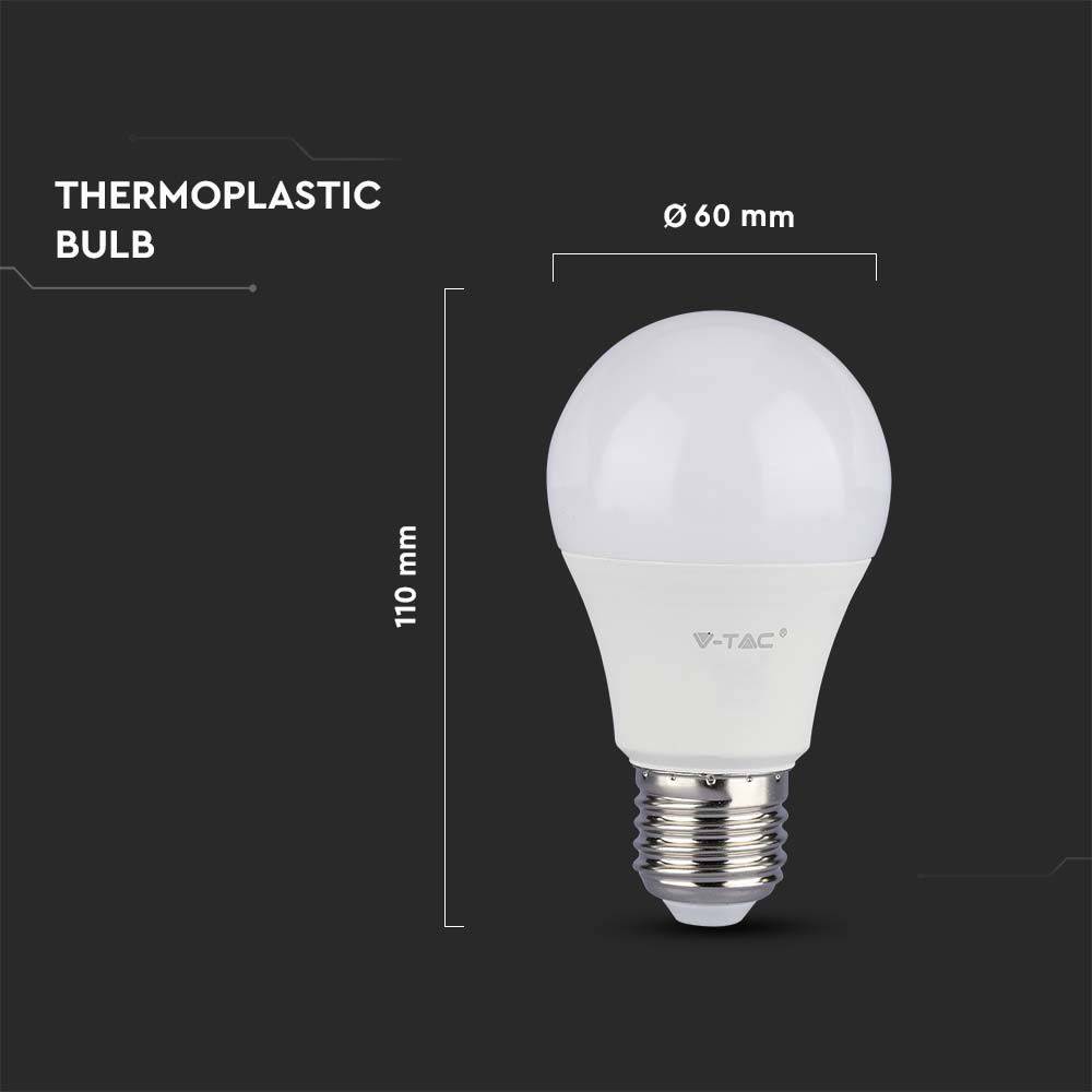 V-TAC 21177 LED EEK F (A - G) E27 Glühlampenform 11 W = 75 W Warmweiß (Ø x H) 60 mm x 110 mm 1 St.-1