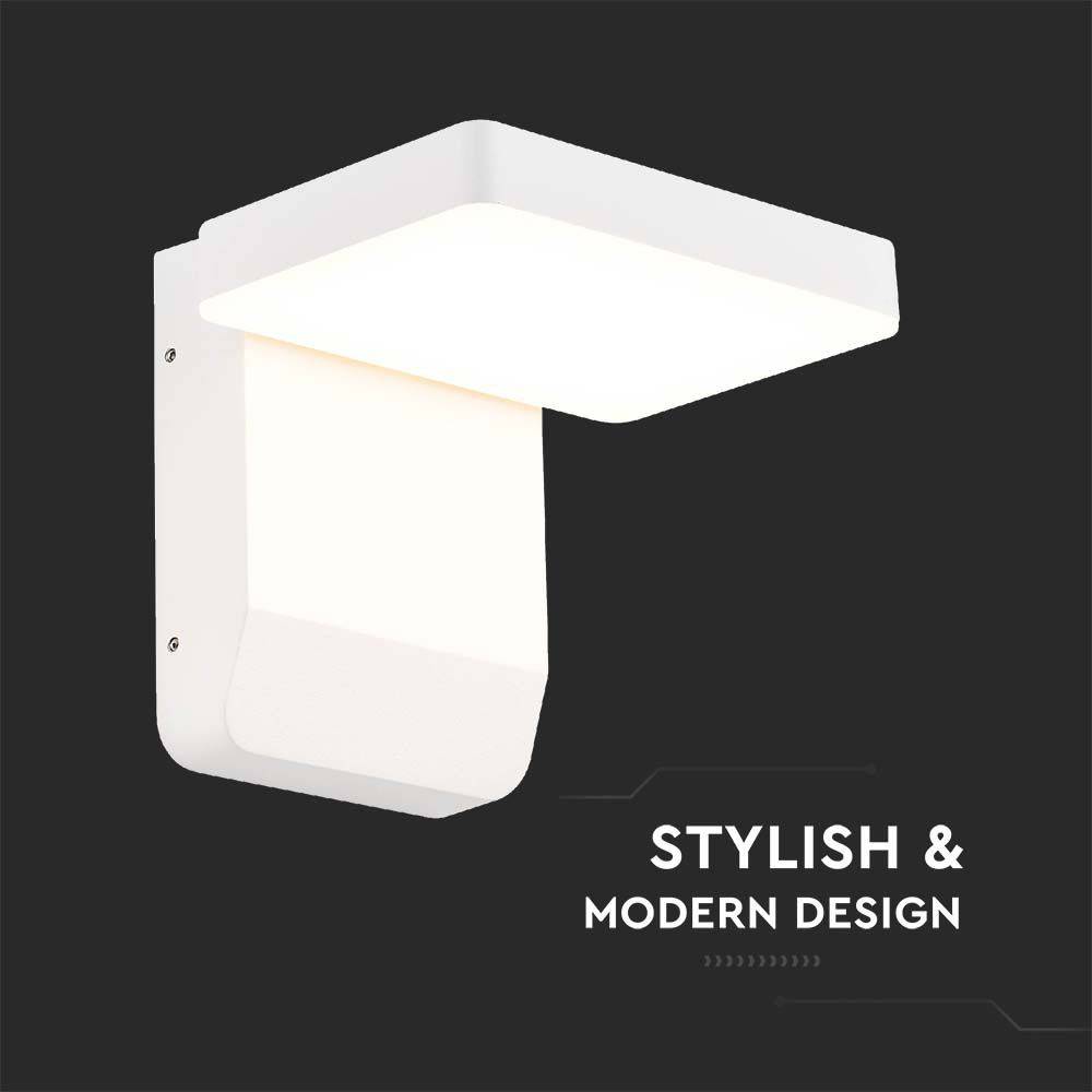 V-TAC VT-11020-SQ-W LED-Wandleuchte drehbar - IP65 Wasserdicht - Weiß - 17W - 2580 Lumen - 4000K-1