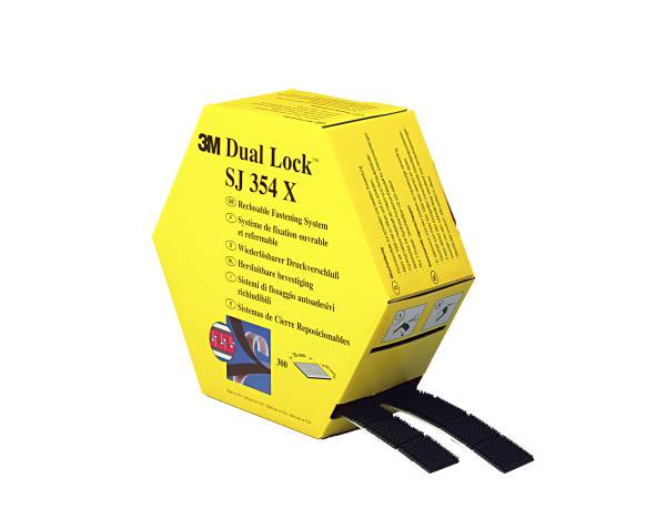 3M Dual Lock Druckverschluss SJ3540, 25 mm x 45,7 m, schwarz