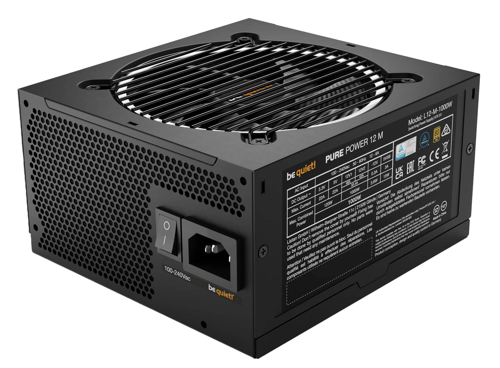 Symbolbild für be quiet! Pure Power 12 M 1000W - Netzteil (intern)