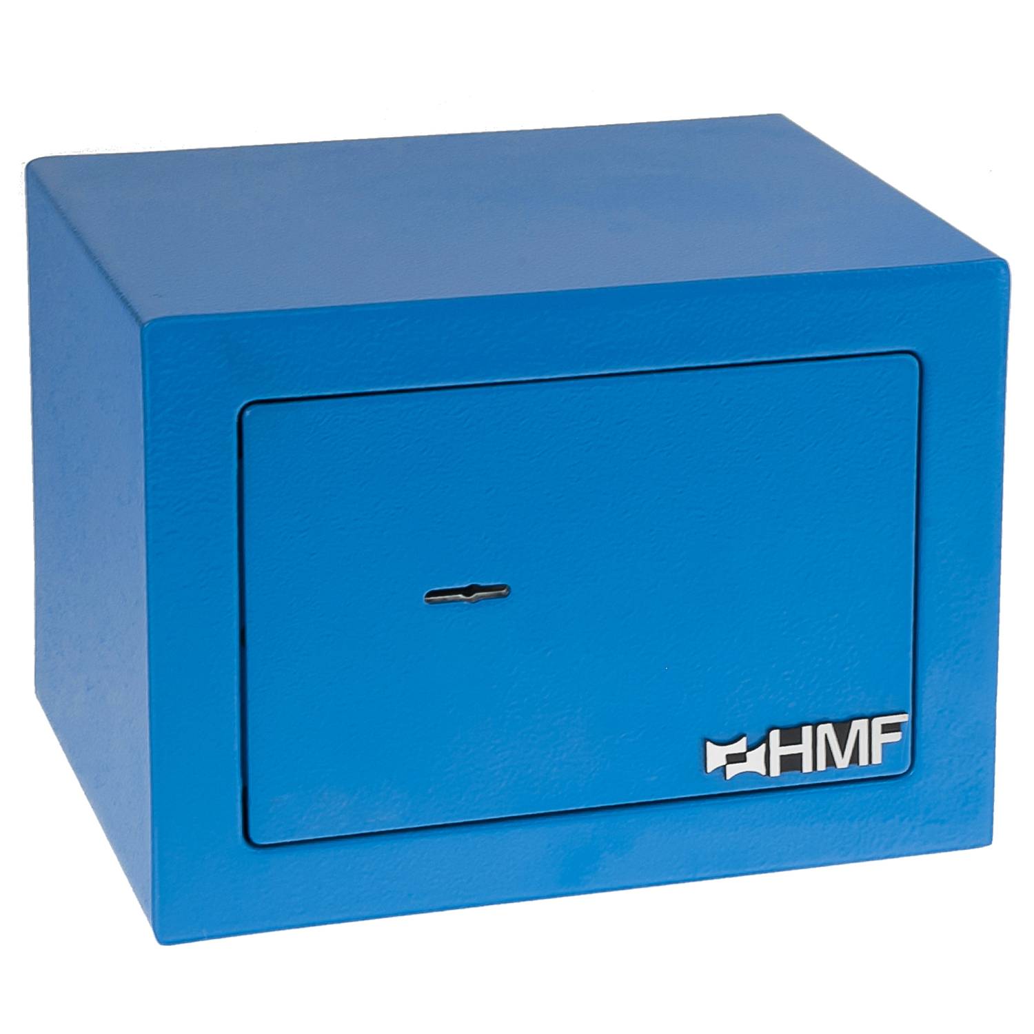 HMF 49216-05 Tresor mit Schlüssel, Möbeltresor klein, 23 x 17 x 17 cm, Blau-1