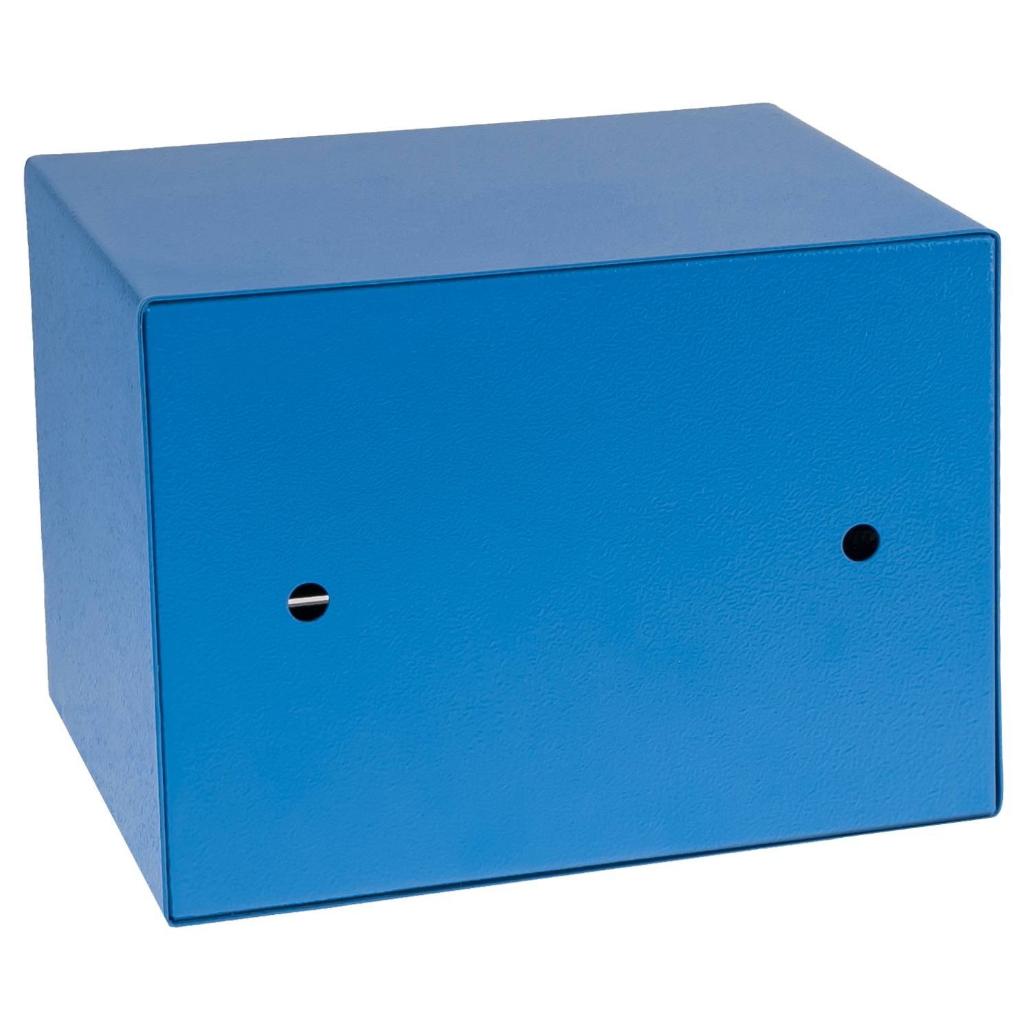 HMF 49216-05 Tresor mit Schlüssel, Möbeltresor klein, 23 x 17 x 17 cm, Blau-3