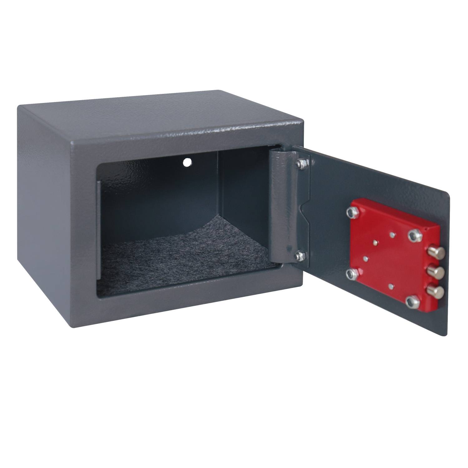 HMF 49216-11 Tresor mit Schlüssel, Möbeltresor klein, 23 x 17 x 17 cm, Anthrazit-3