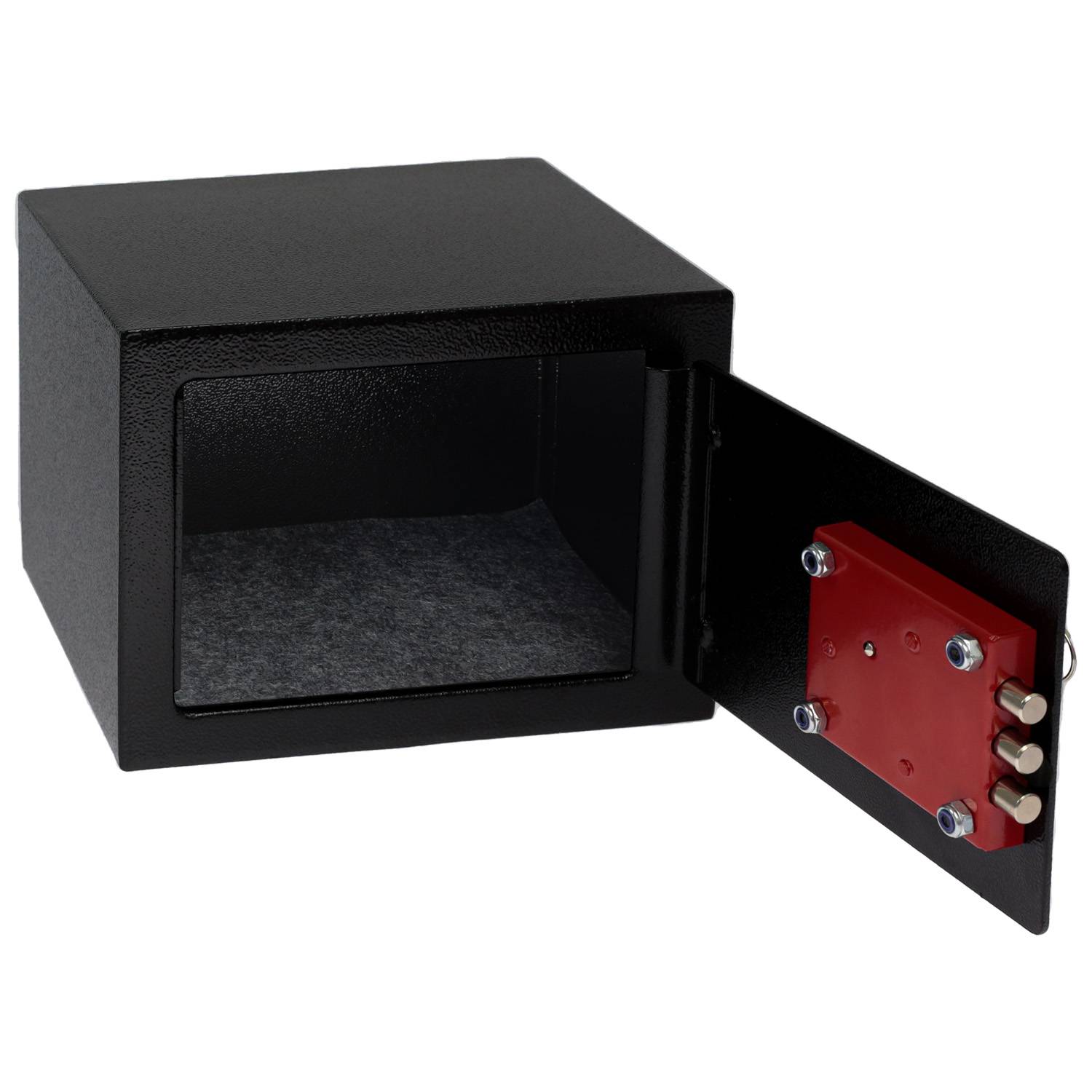 HMF 49216-02 Tresor mit Schlüssel, Möbeltresor klein, 23 x 17 x 17 cm, Schwarz-3