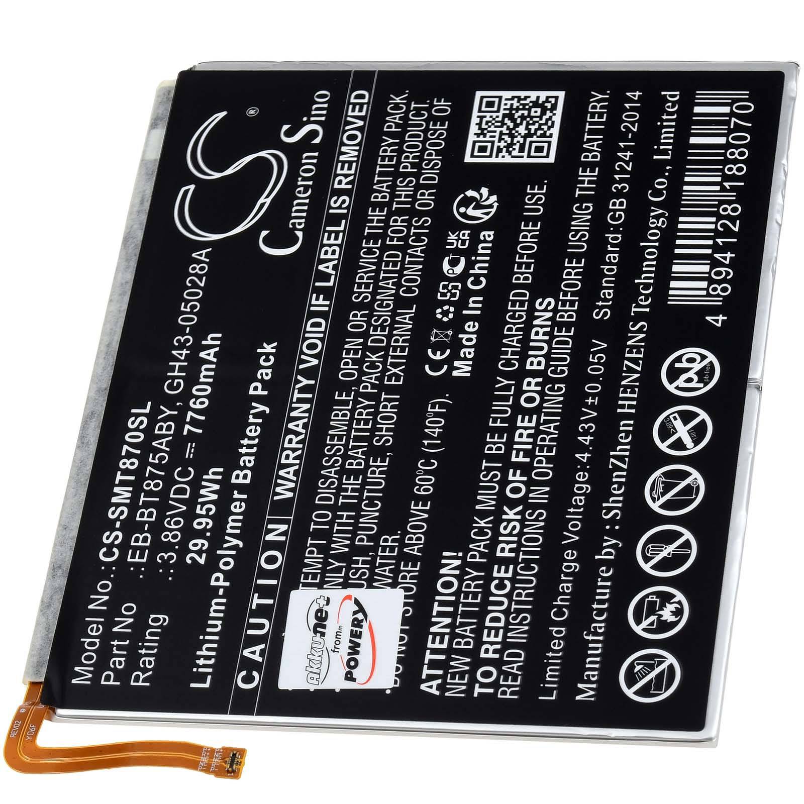 Akku für Tablet Samsung Galaxy Tab S7 5G, 3,86V, Li-Polymer-0