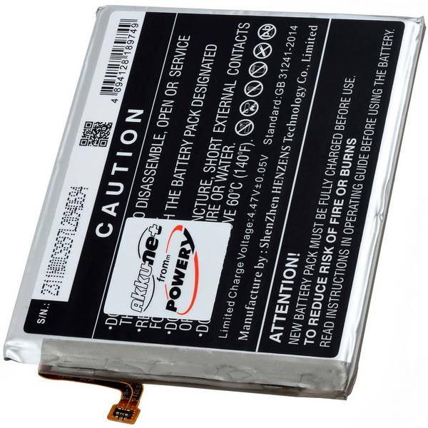 Akku passend für Handy, Smartphone Samsung Galaxy A34 5G 2023, A54 5G 2023, Typ EB-BA546ABY, 3,88V, Li-Polymer