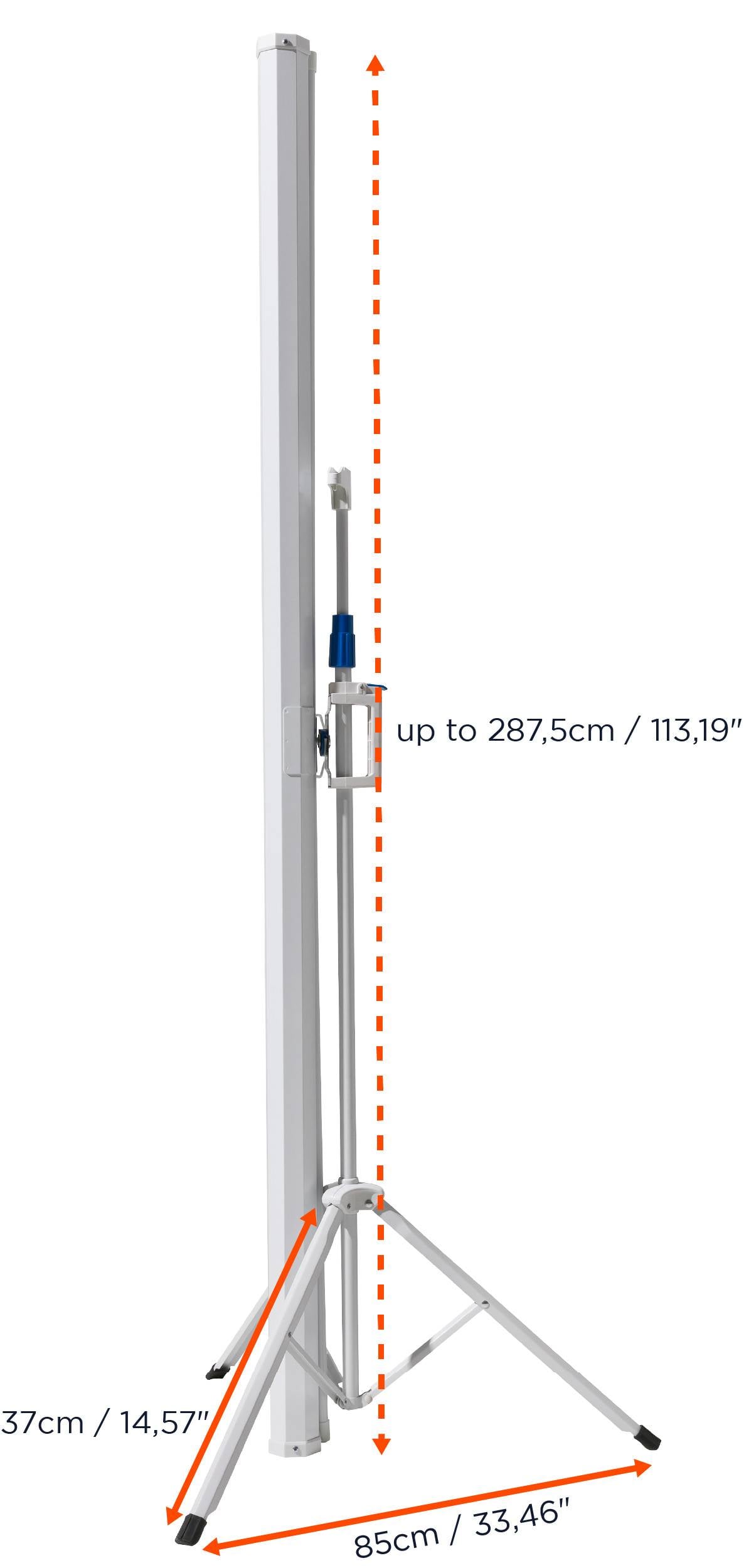 celexon basic Stativ-Leinwand 120" | 220x220 cm 1:1 | mobile transportable 4K, Full-HD Leinwand | Beamerleinwand mit Sta-2