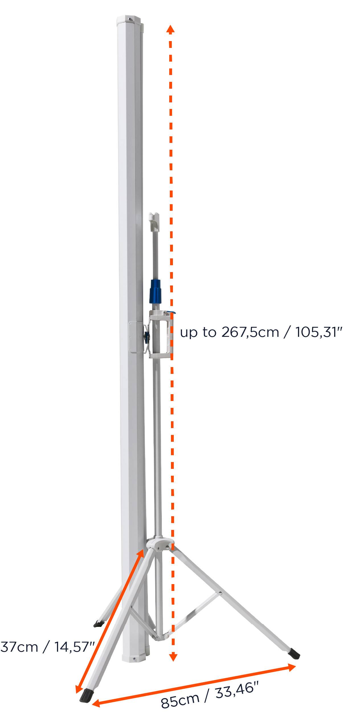 celexon basic Stativ-Leinwand 110" | 200x200 cm 1:1 | mobile transportable 4K, Full-HD Leinwand | Beamerleinwand mit Sta-2