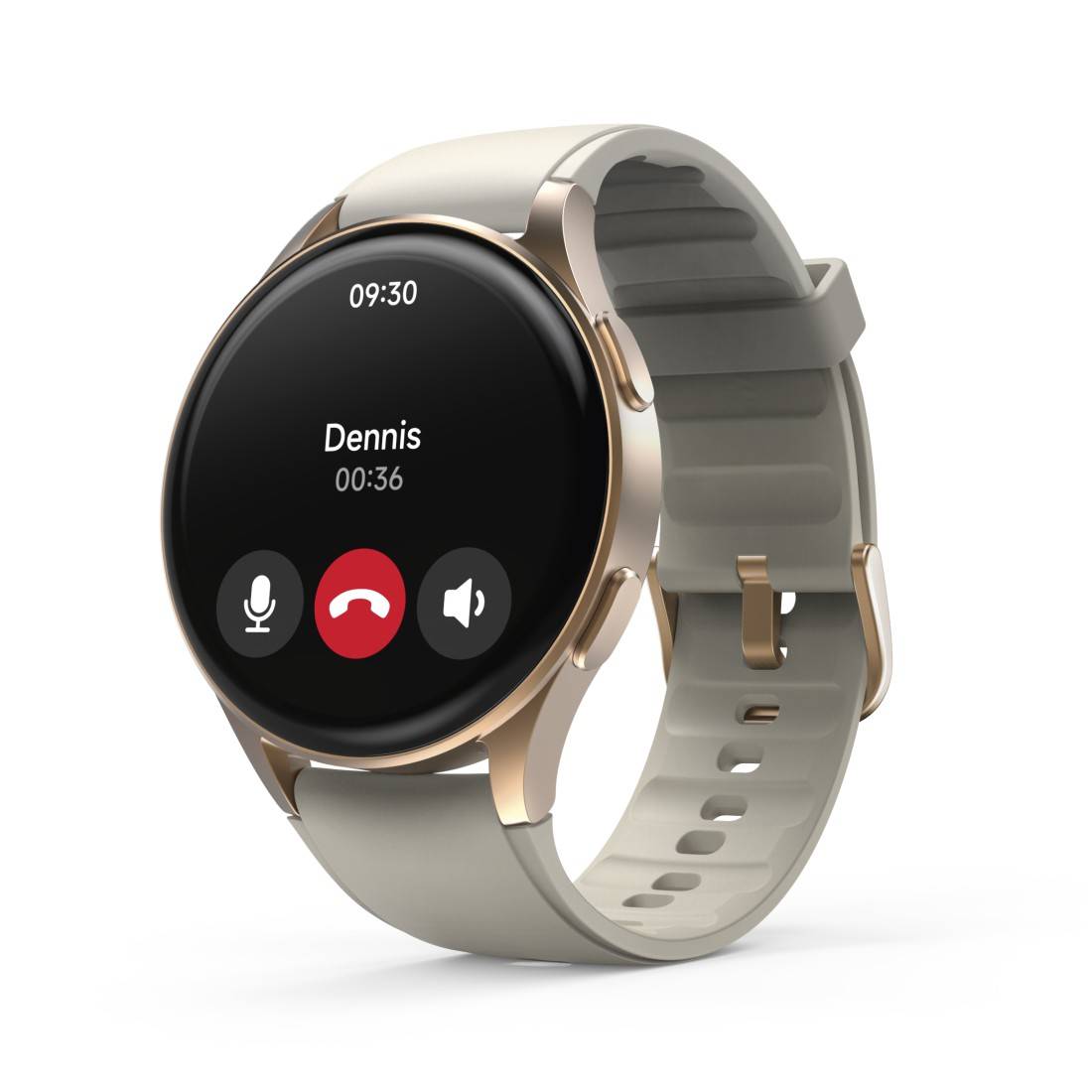hama 00178613 Smartwatch "8900", GPS, AMOLED 43 mm, Telefonfunktion, Alexa, rund, Gold-2