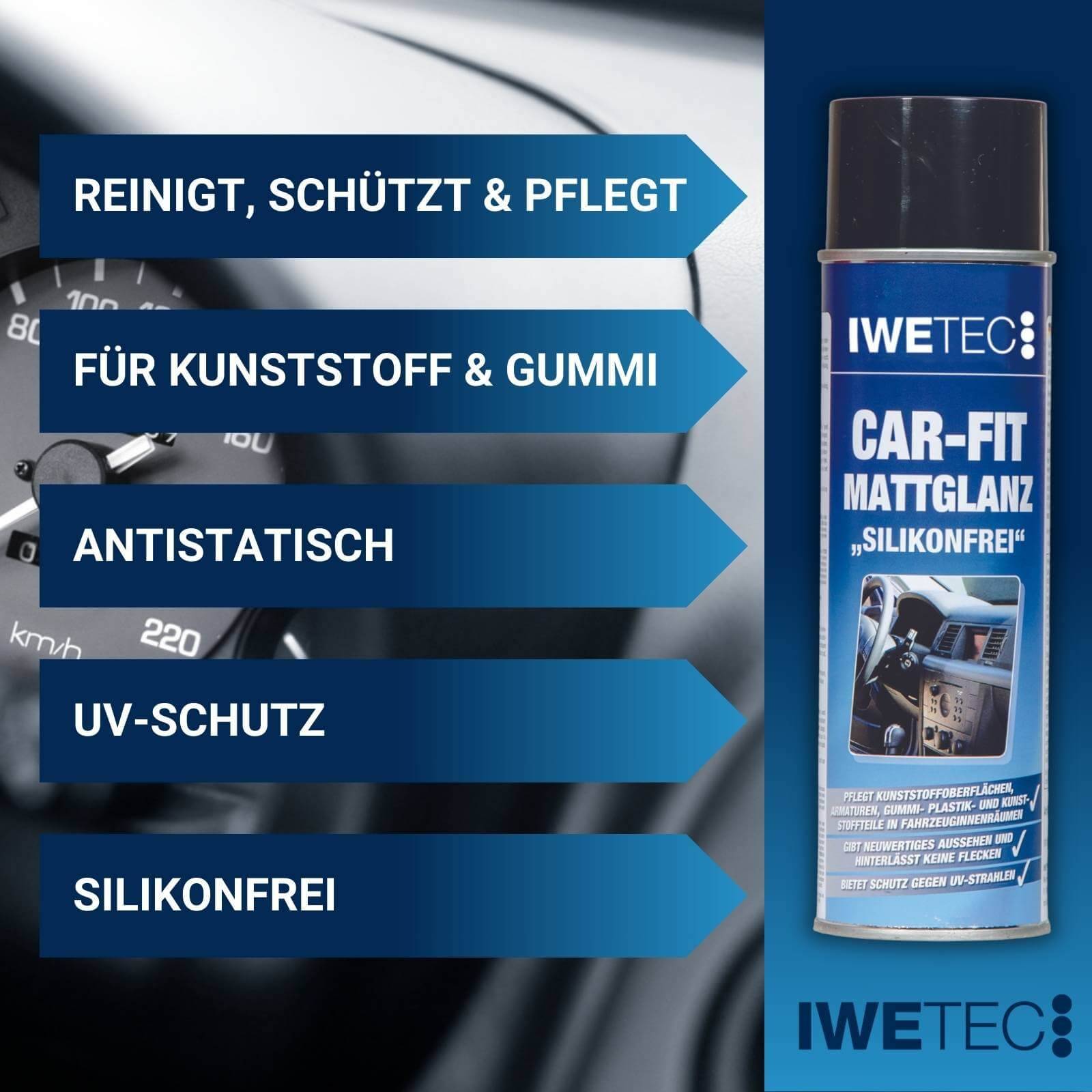 IWETEC Cockpitspray CAR-FIT mattglanz 500ml-1