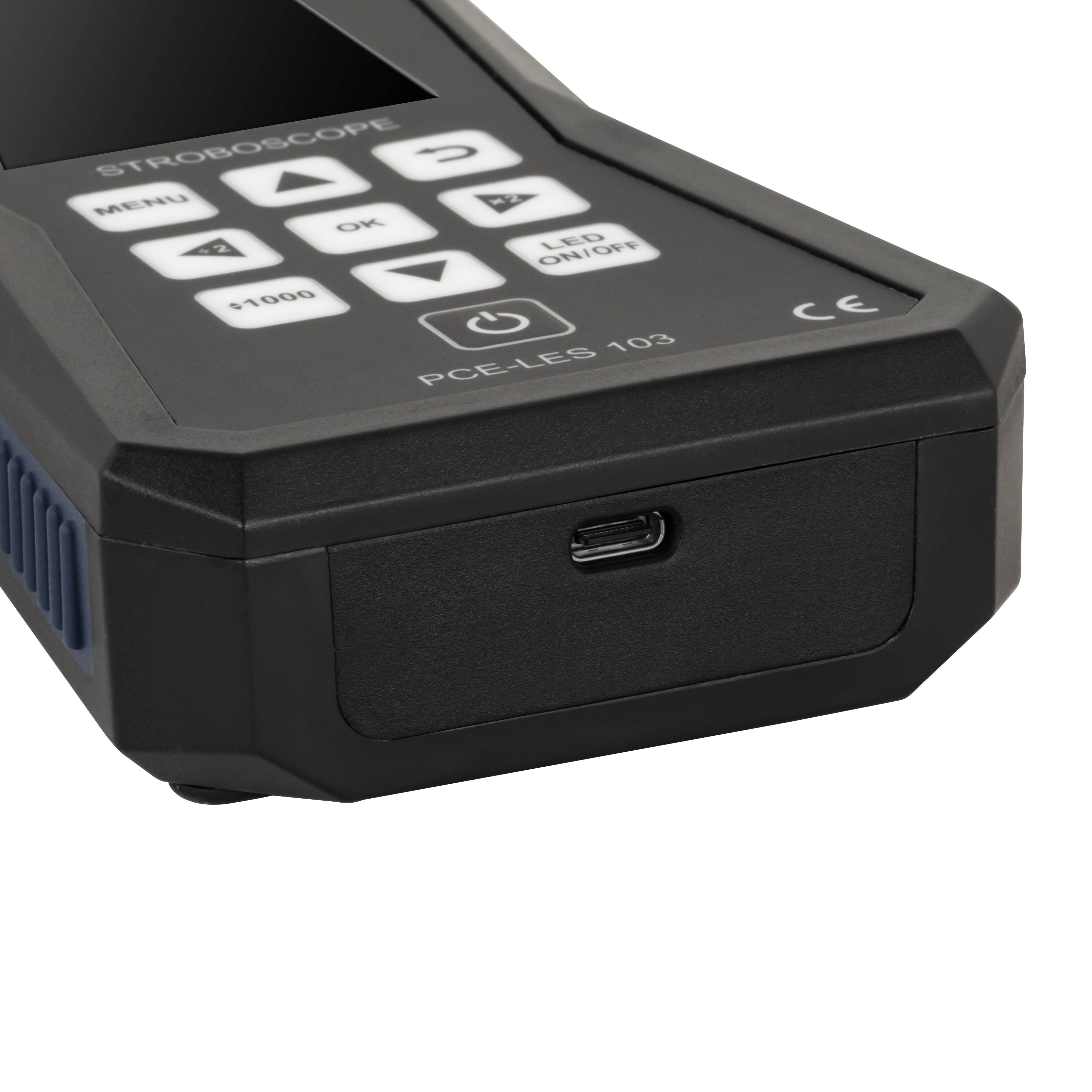 PCE Instruments Stroboskop PCE-LES 103UV-365 mit 3 UVA Hochleistungs-LEDs |365 ... 370 nm |Genauigkeit 0,003 % |IP52-2