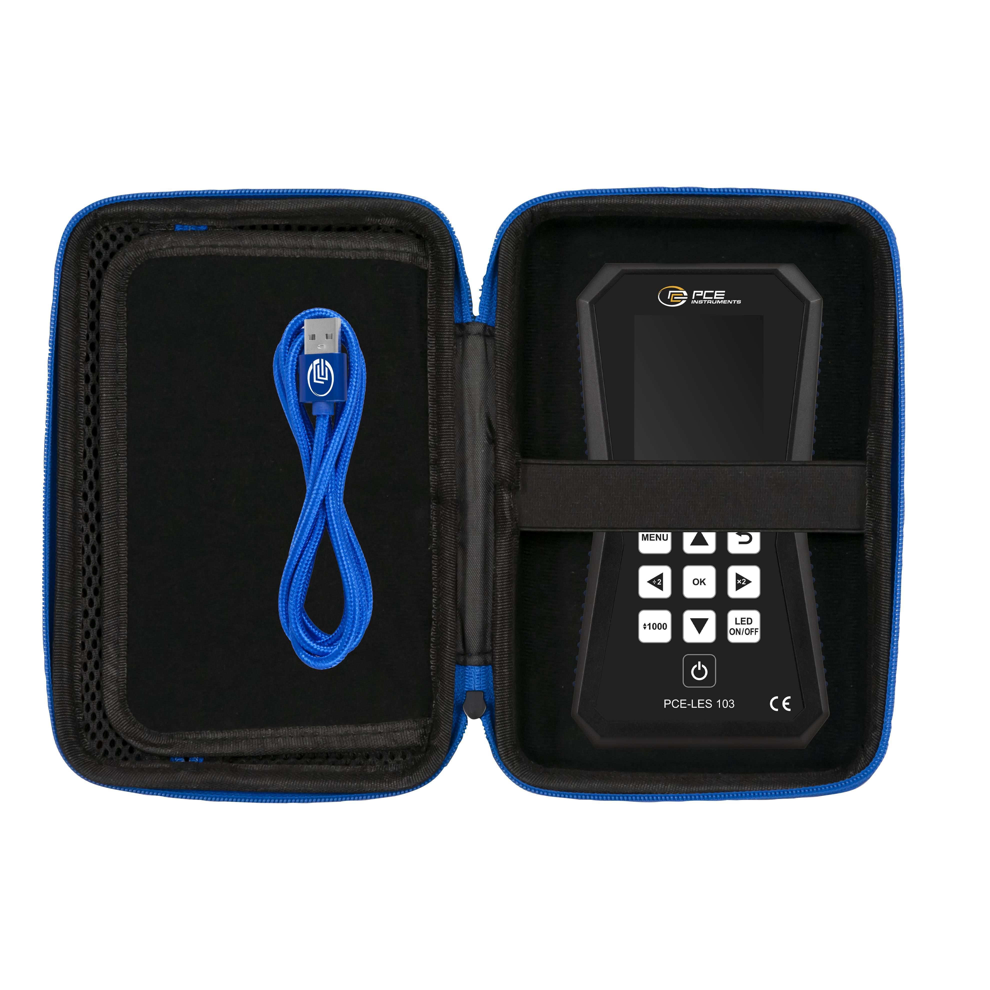 PCE Instruments Stroboskop PCE-LES 103UV-365 mit 3 UVA Hochleistungs-LEDs |365 ... 370 nm |Genauigkeit 0,003 % |IP52-4