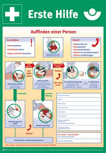 Erste Hilfe Nach DGUV Information 204-001, Ehem. 9771K Kunststoff 9772K ...