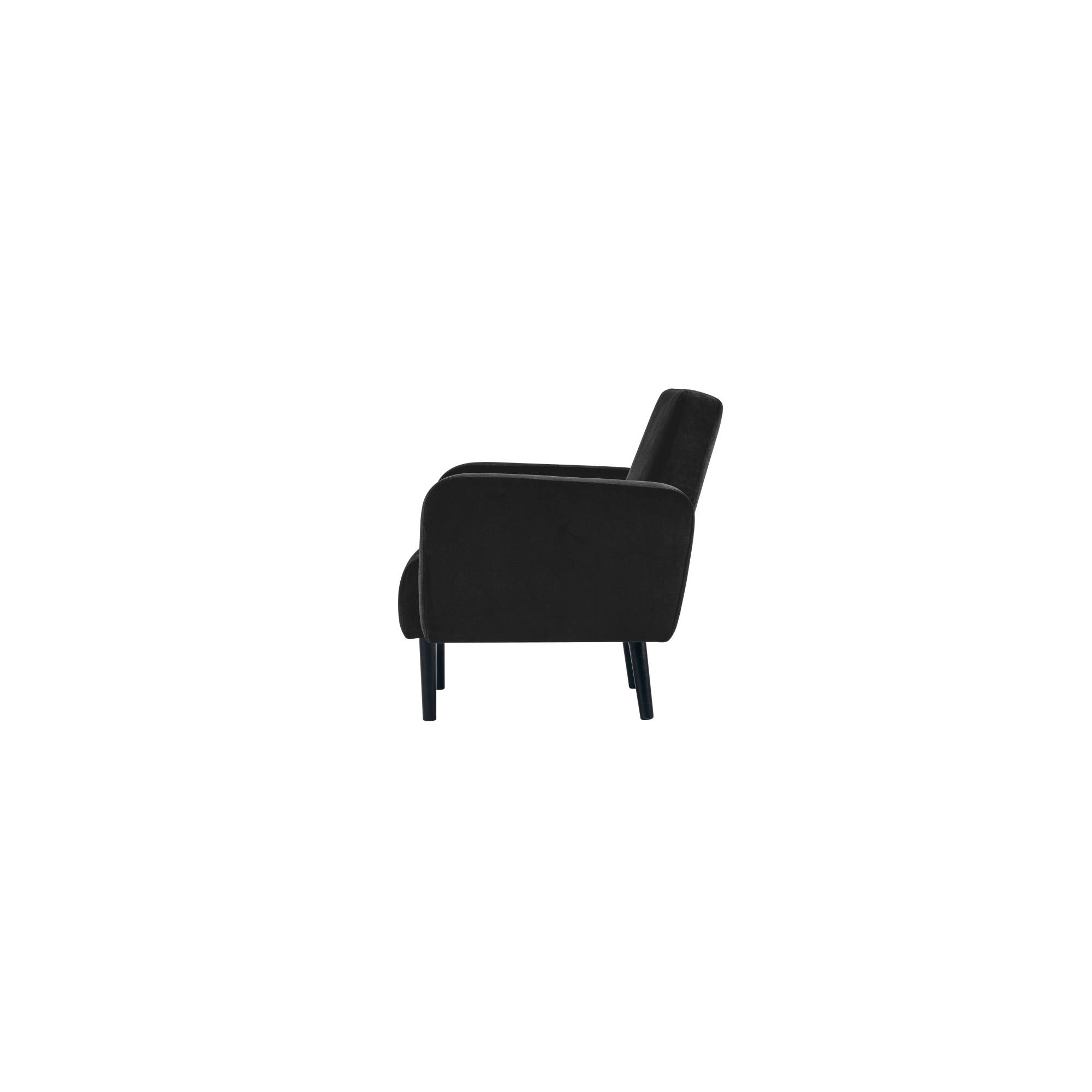 Sofa LISBOA 3Sitzer Samt sw/sw-1