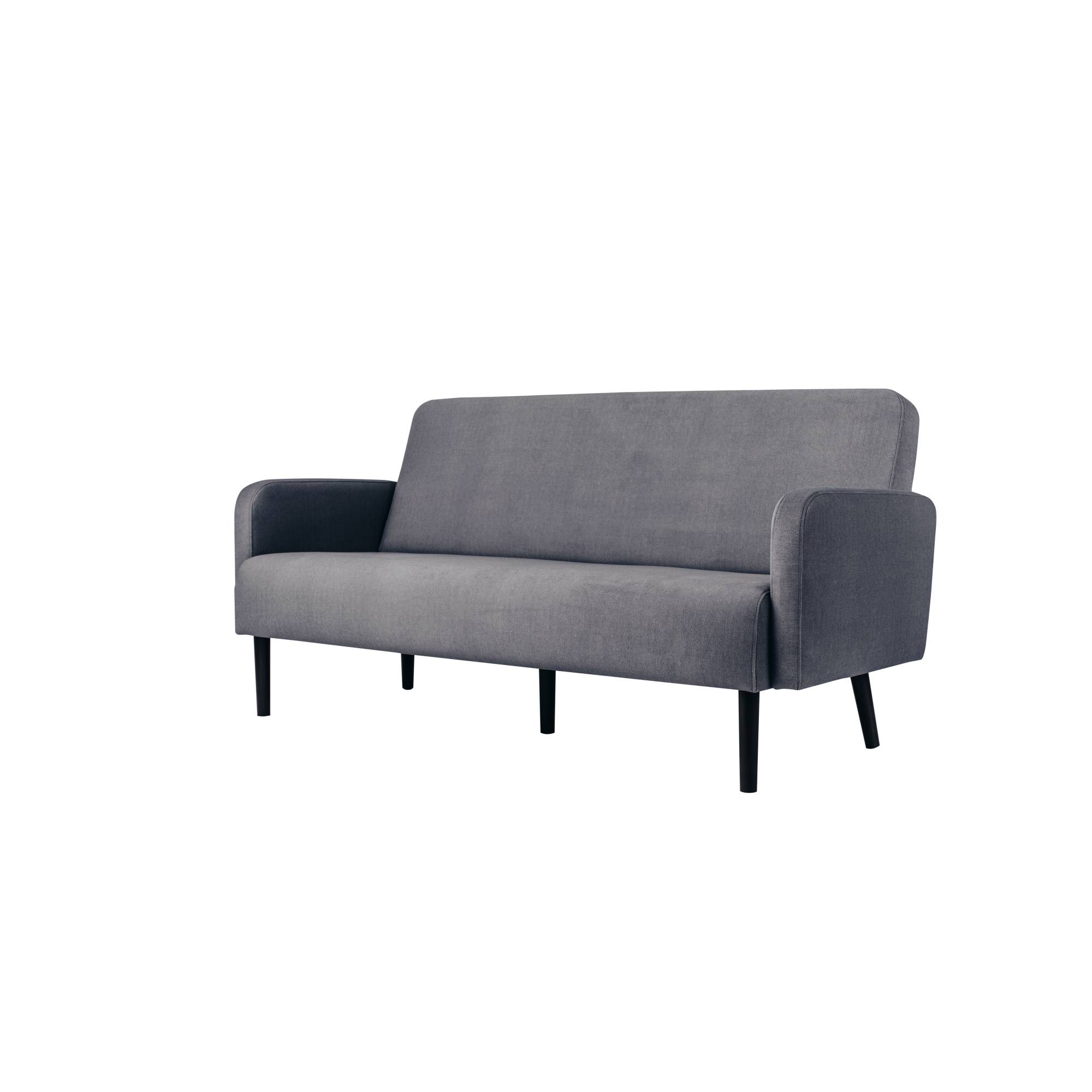 Sofa LISBOA 3Sitzer Stoff sw/gr-2