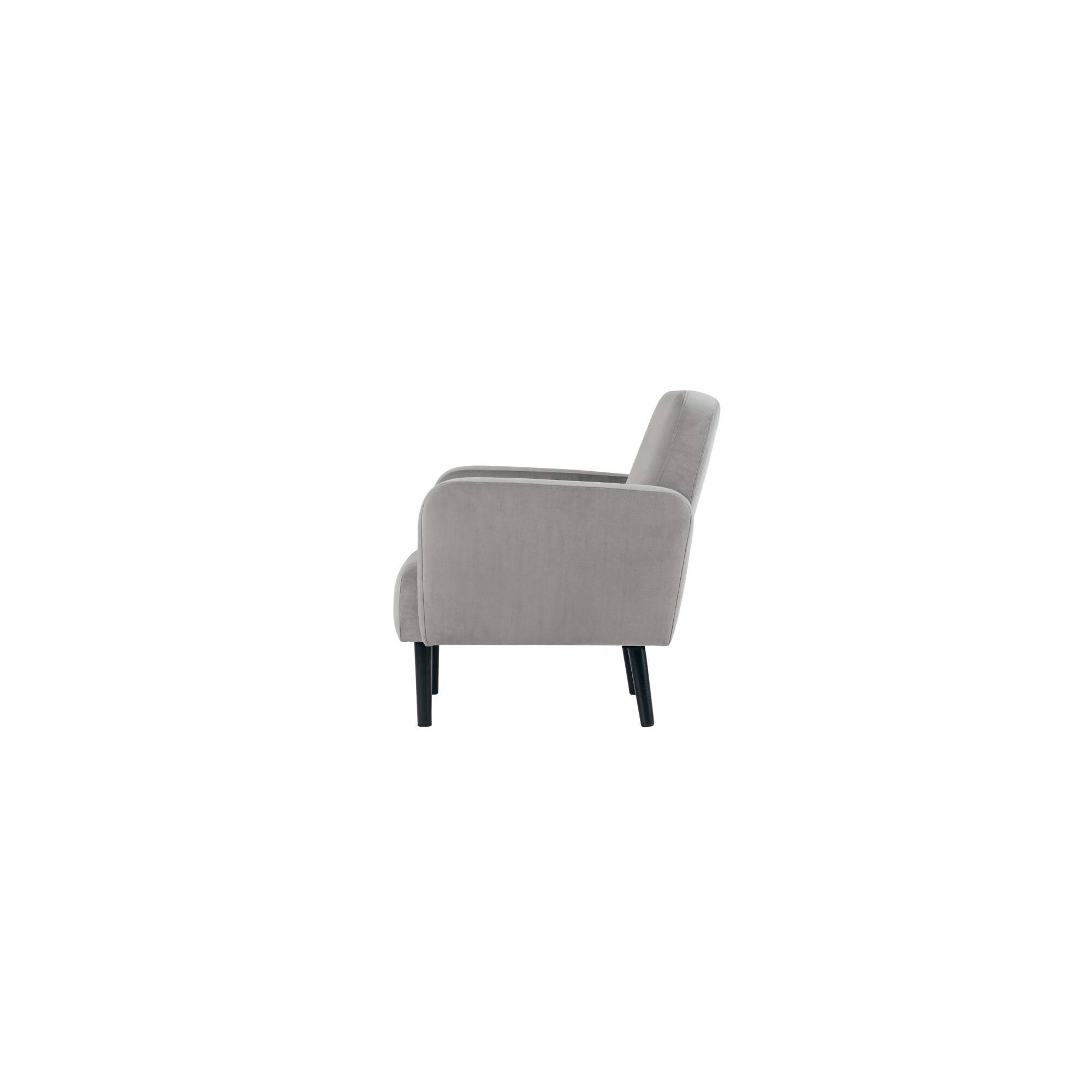 Sofa LISBOA 2Sitzer Samt sw/gr-1