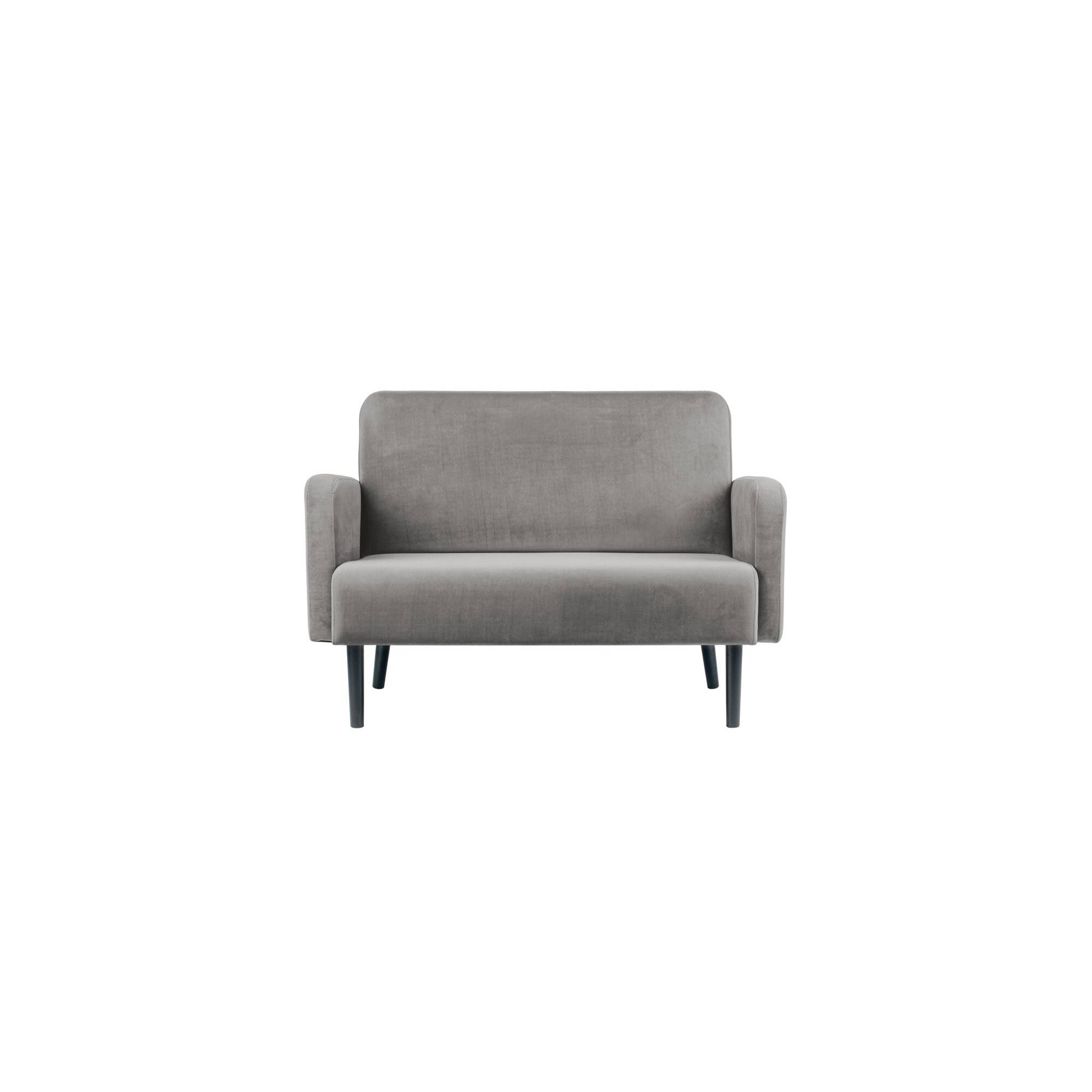 Sofa LISBOA 2Sitzer Samt sw/gr-0