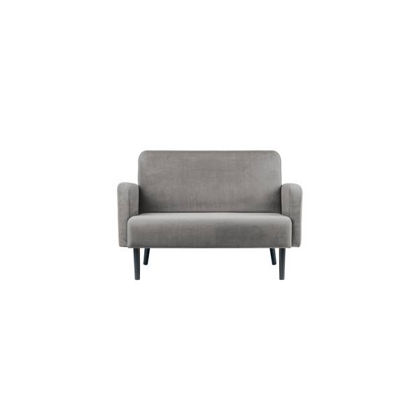 Sofa LISBOA 2Sitzer Samt sw/gr