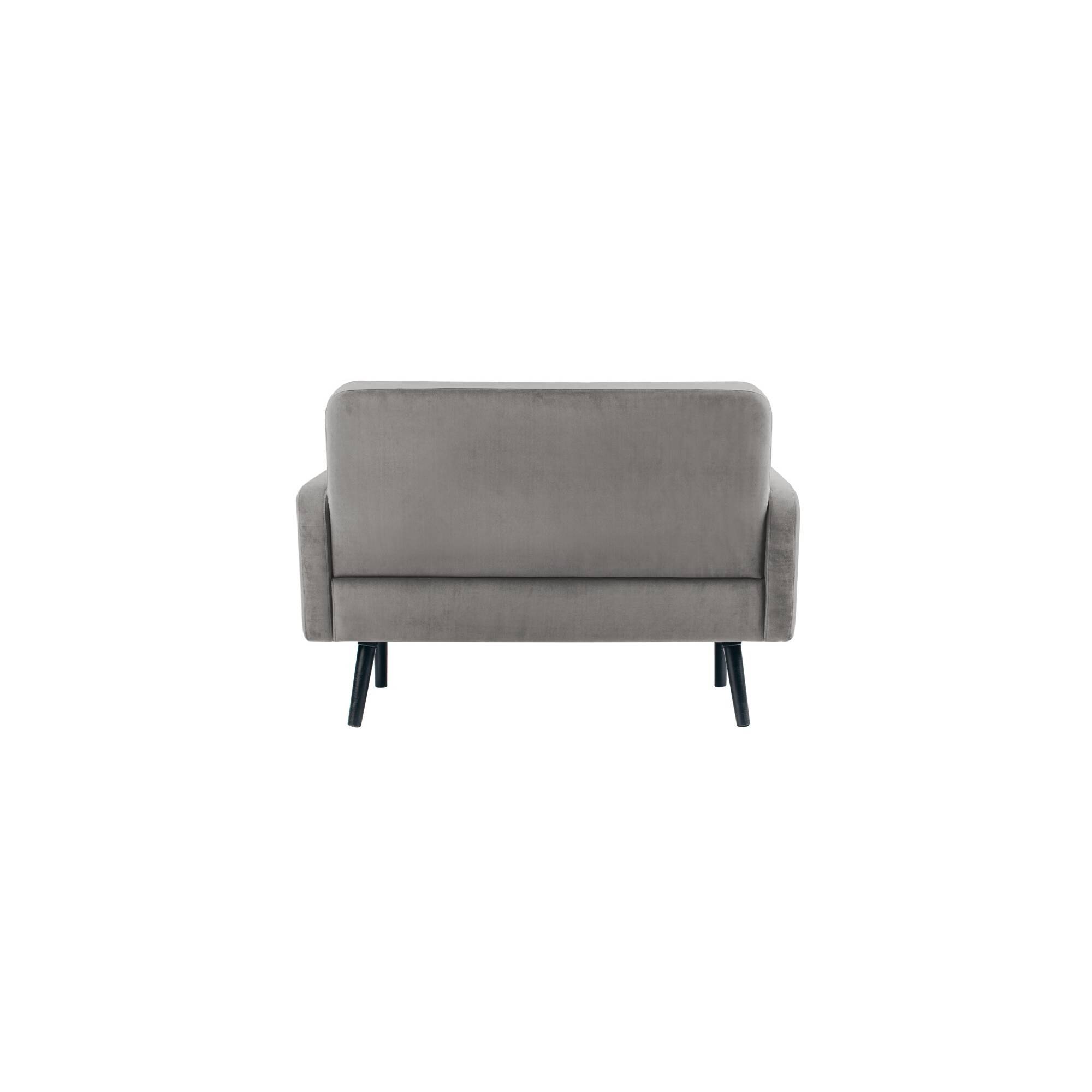 Sofa LISBOA 2Sitzer Samt sw/gr-2