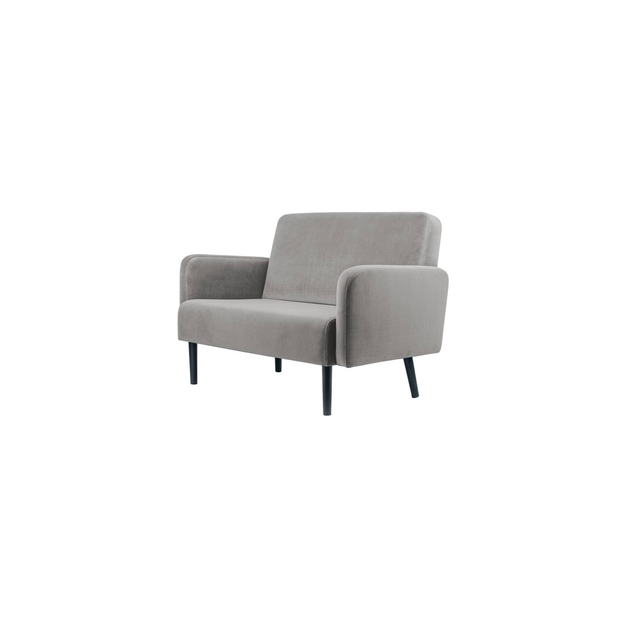 Sofa LISBOA 2Sitzer Samt sw/gr-3