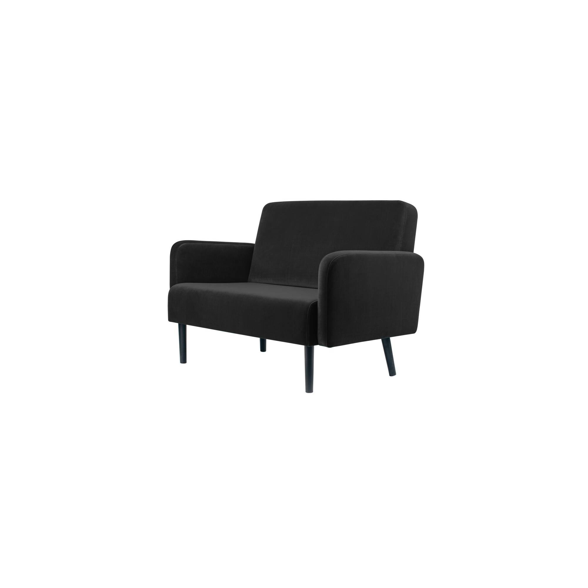 Sofa LISBOA 2Sitzer Samt sw/sw-1