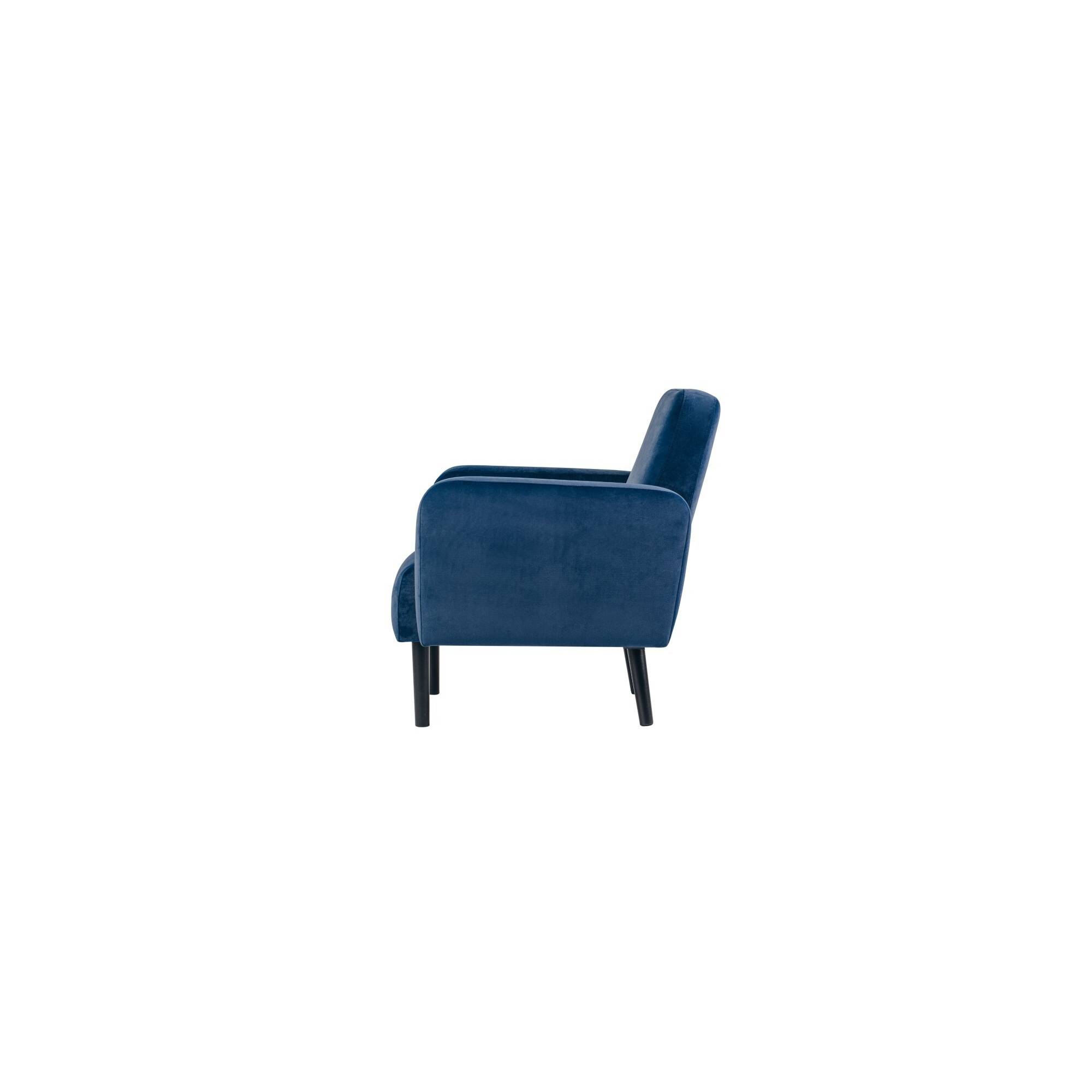 Sofa LISBOA 3Sitzer Samt sw/bl-1