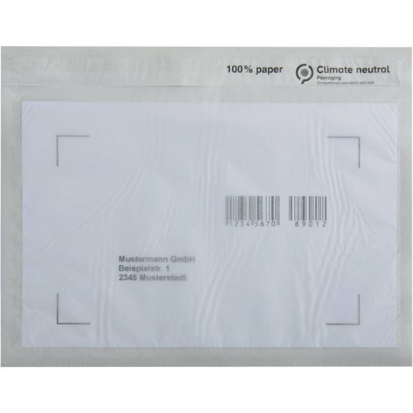 Begleitpapiertasche C6 175x135mm o.Druck 250St