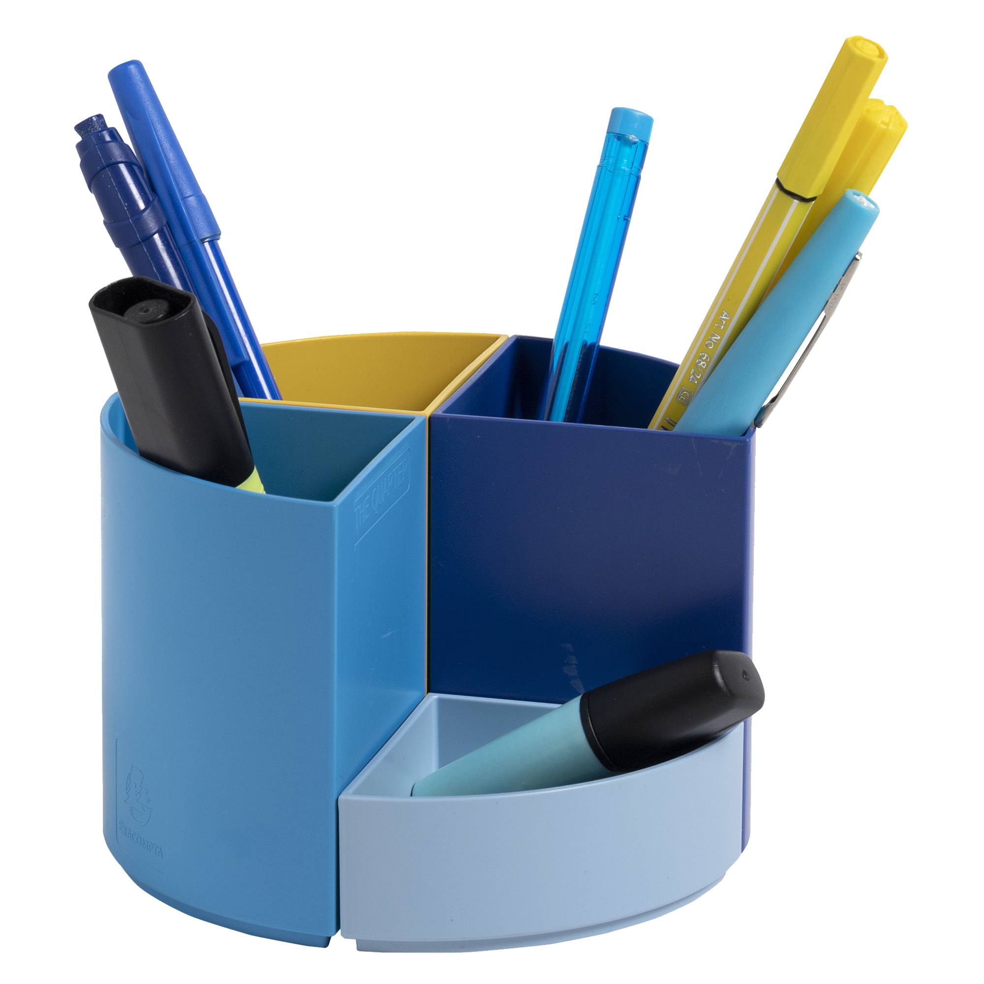 Stifteköcher BeeBlue 4Fächer farbig-1