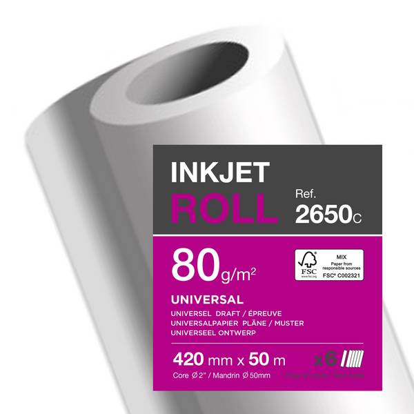 Plotterrolle 80g 420mmx50m 6St.