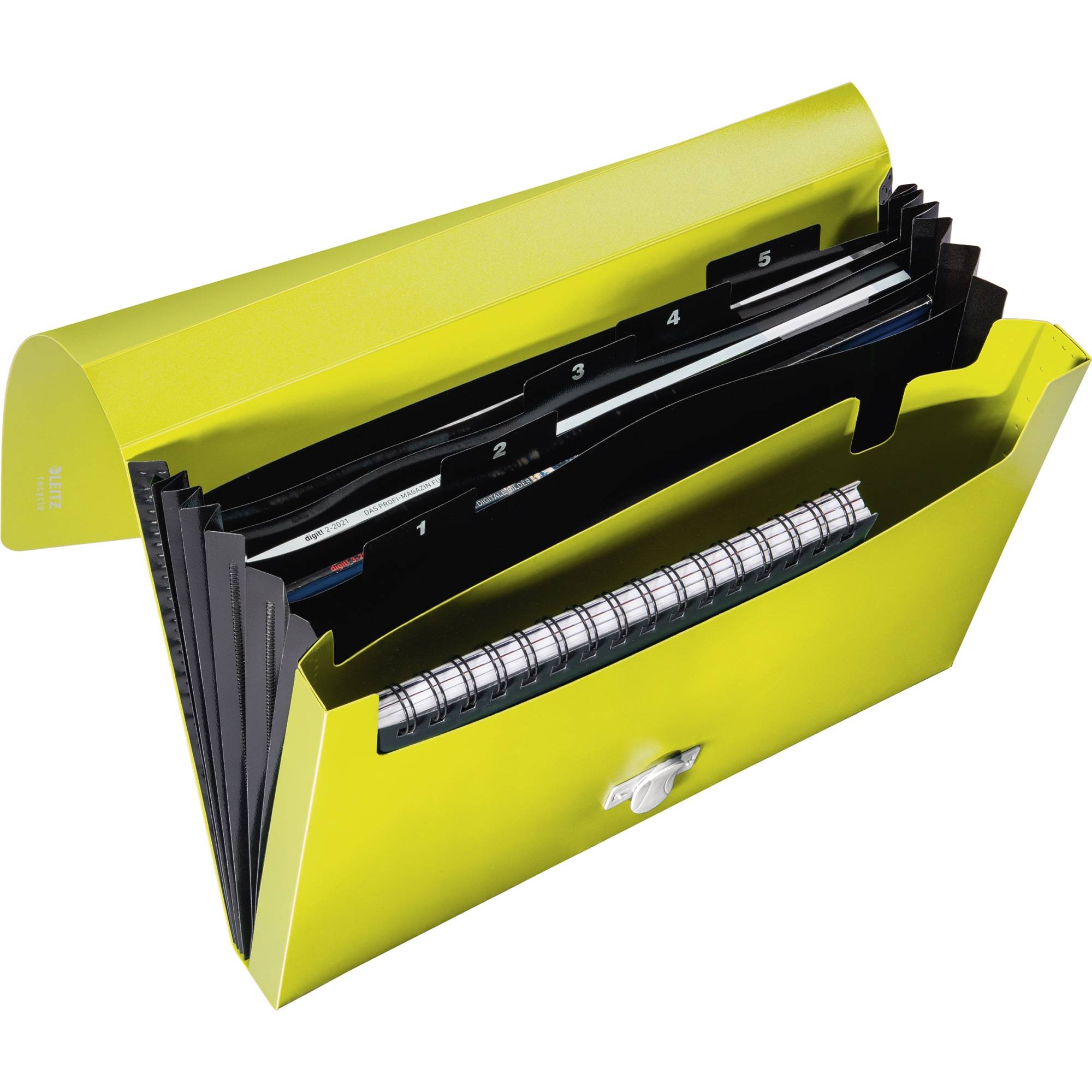Projektmappe Recycle A4 5Fächer gelb-1