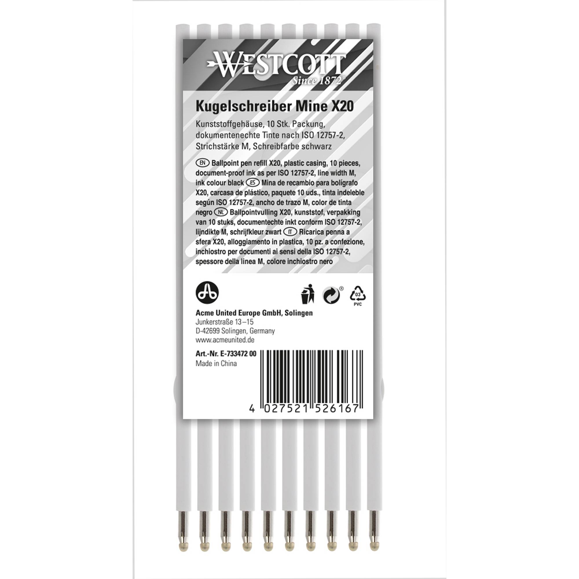 Kugelschreibermine X20 sw 10St.-1