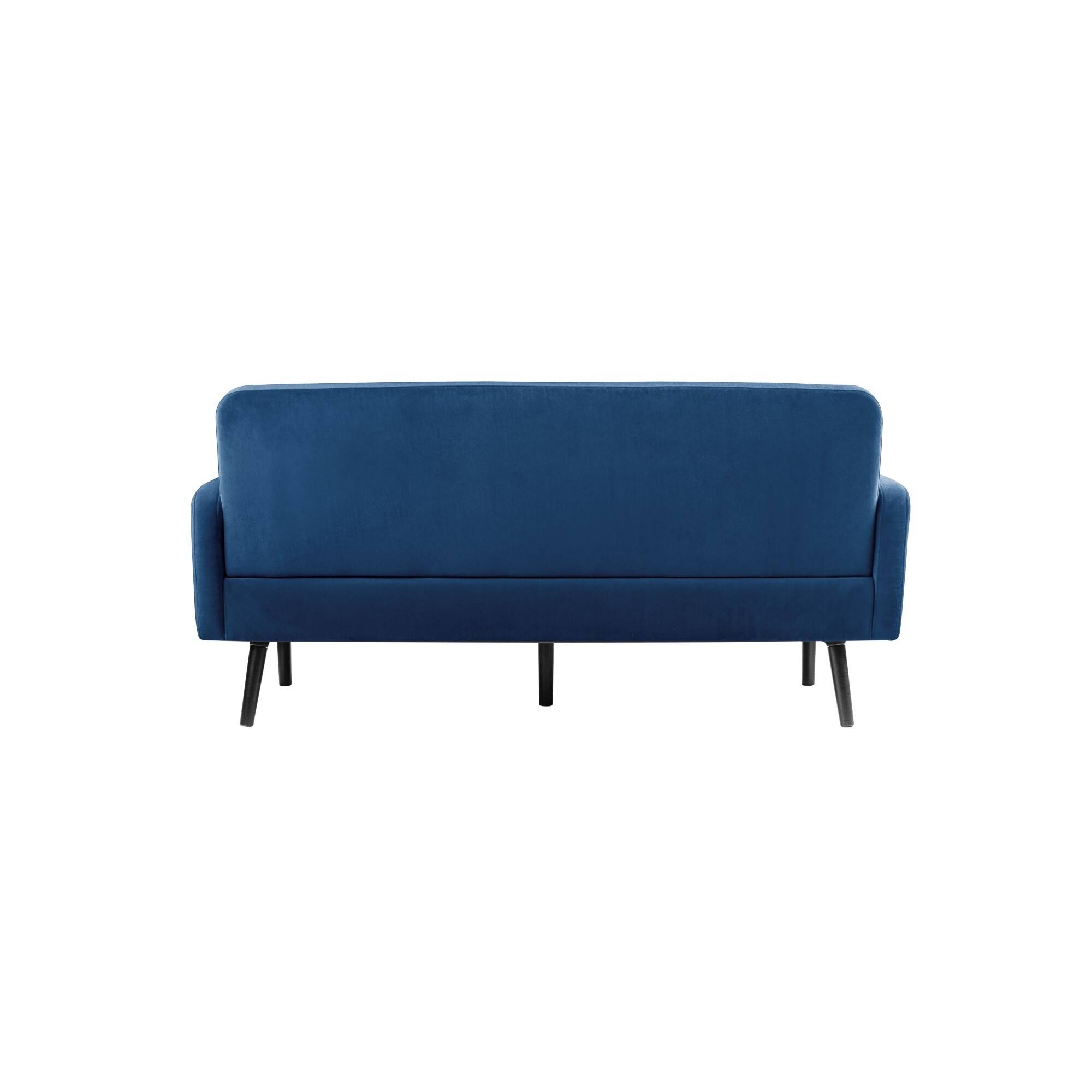 Sofa LISBOA 3Sitzer Samt sw/bl-2