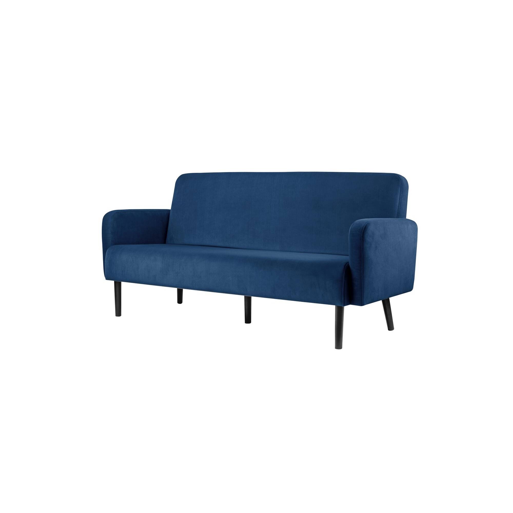 Sofa LISBOA 3Sitzer Samt sw/bl-3