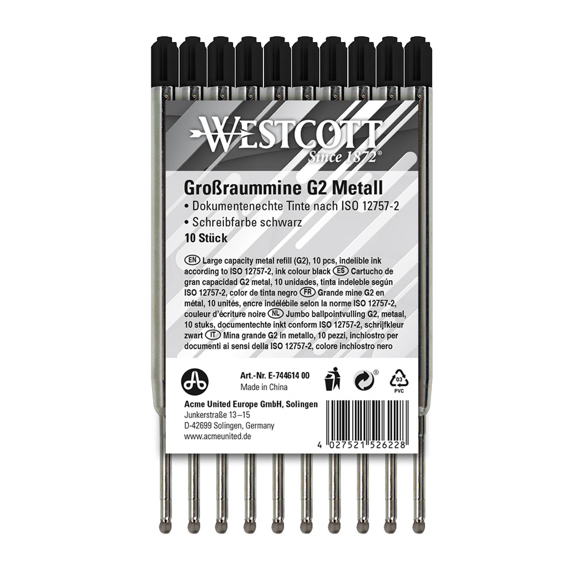Kugelschreibermine G2 1,2mm sw 10St-1