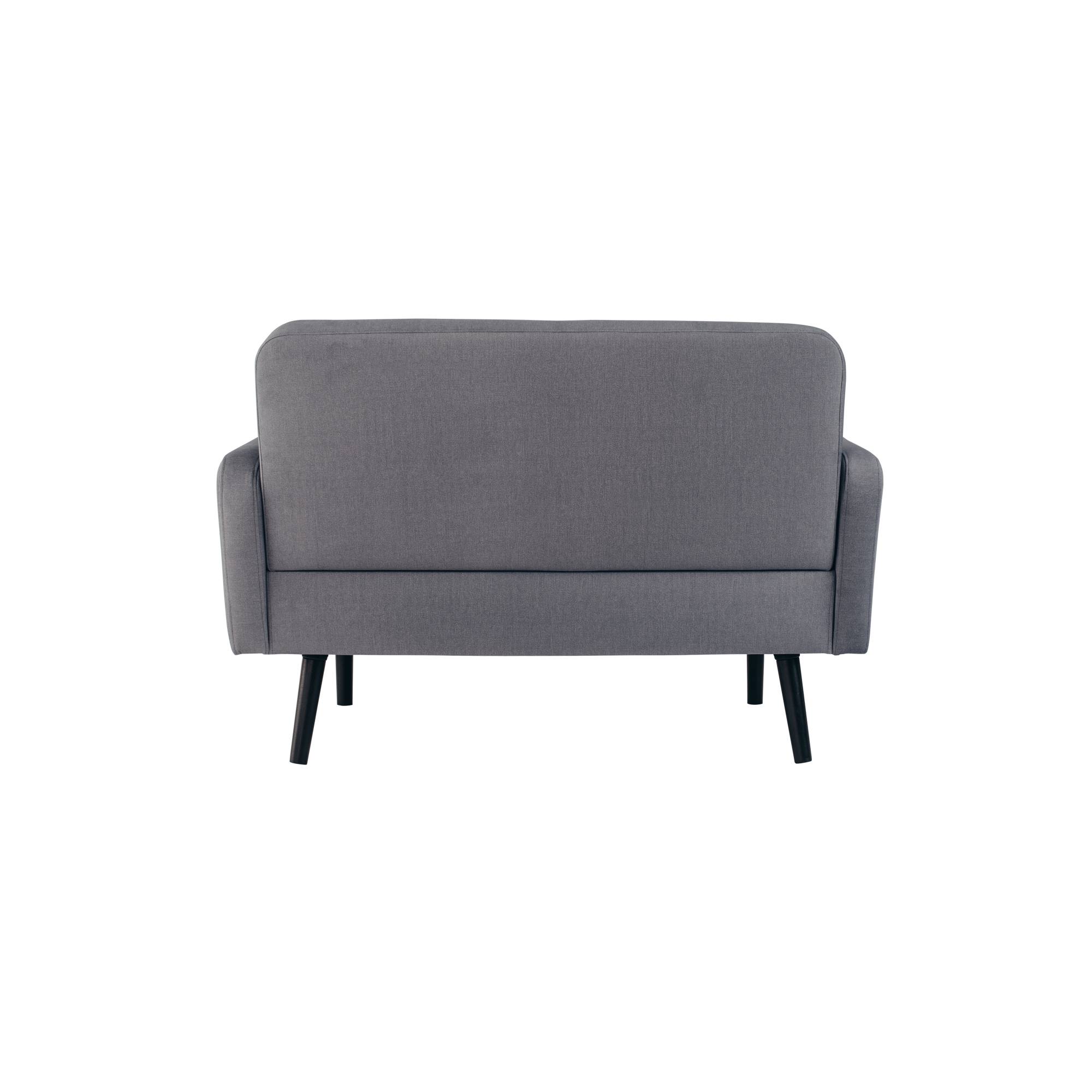 Sofa LISBOA 2Sitzer Stoff sw/gr-1