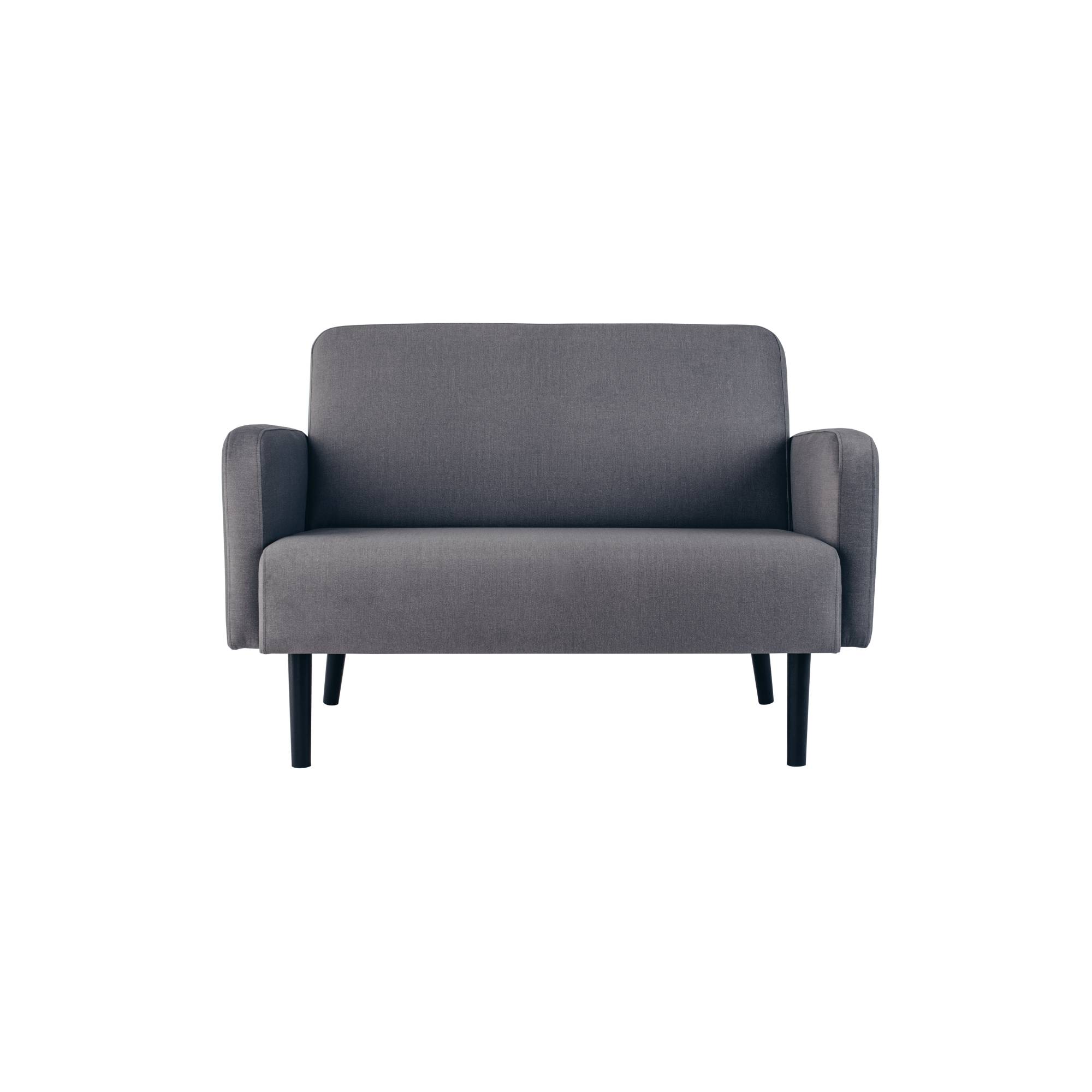 Sofa LISBOA 2Sitzer Stoff sw/gr-0