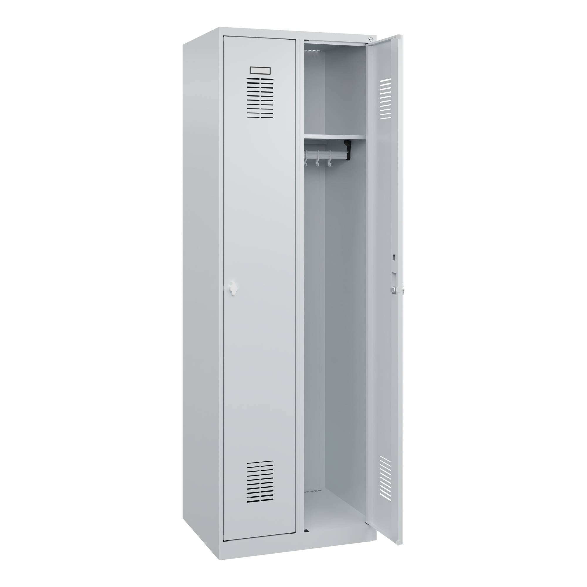 Garderobenschrank Basis PLUS 2Abt 1850x600x500 lgr/lbl-1