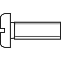 Cylindrické skrutky TOOLCRAFT, DIN 84, 20 ks, M1, 10 mm