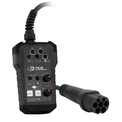PCE Instruments EVSE-Tester PCE-EVSE 310+ für Wallboxen inkl. Stecker Typ 2 & Adapter auf Typ 1 PE-Vorprüfung
