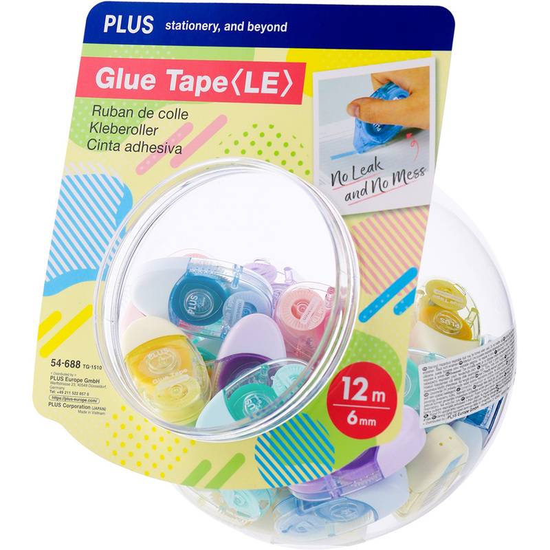 PLUS JAPAN Mini-Kleberoller "LE", 6,0 mm x 12 m, im Glas-0
