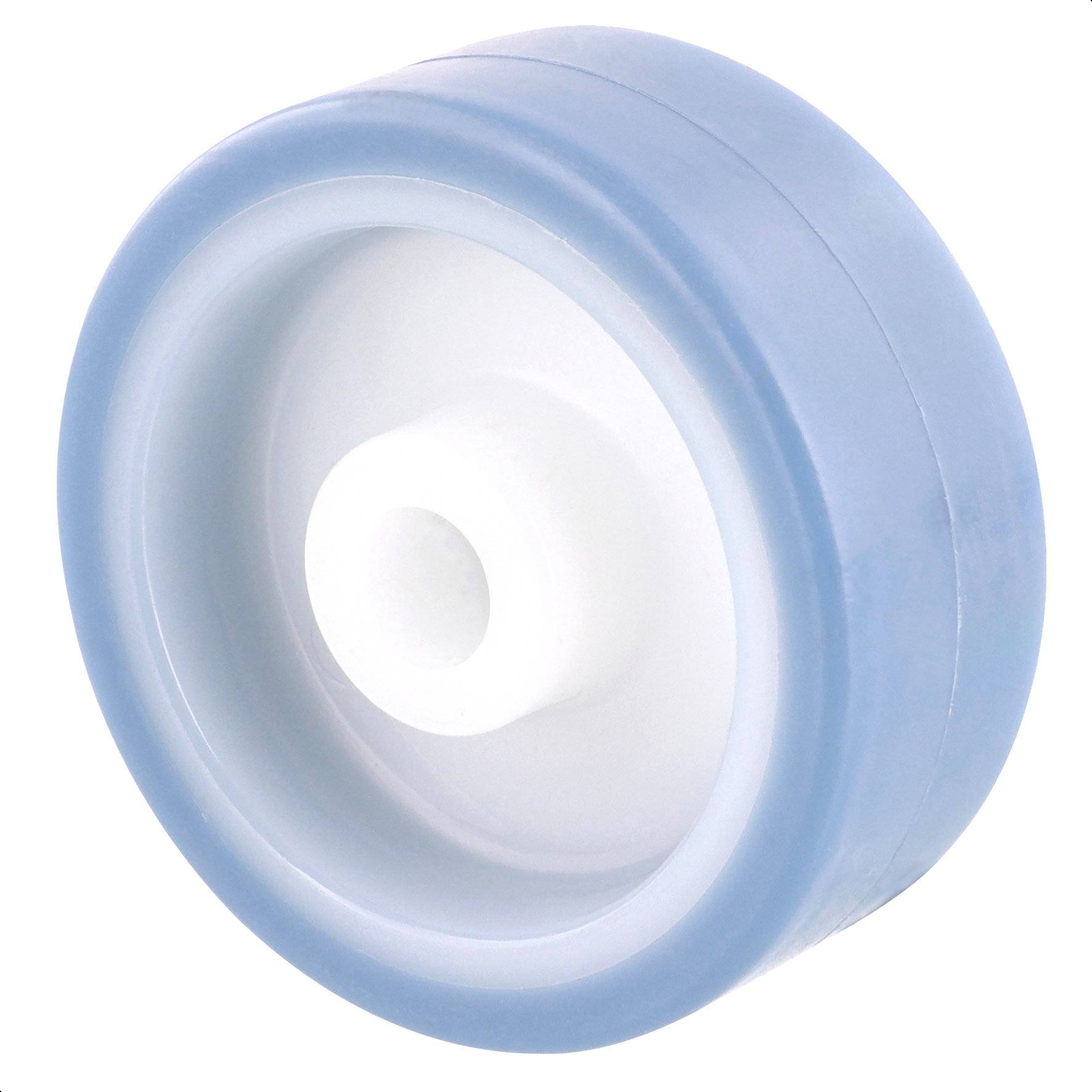 WAGNER Lenkrolle/Bockrolle/Möbelrolle Soft Ersatzrad ECO - Ø 50 mm, blau/weiß, Tragkraft 50 kg - 03655001-0