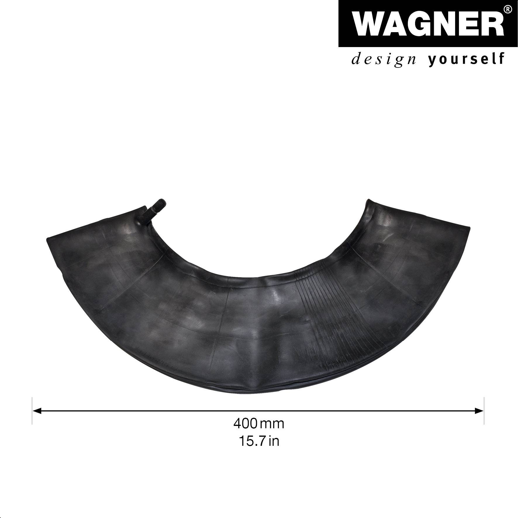 WAGNER Ersatzschlauch für Schubkarrenrad - LUFTBEREIFT - Durchmesser Ø Rad 400 mm, Kunststoff PAK geprüft - 04940501-1