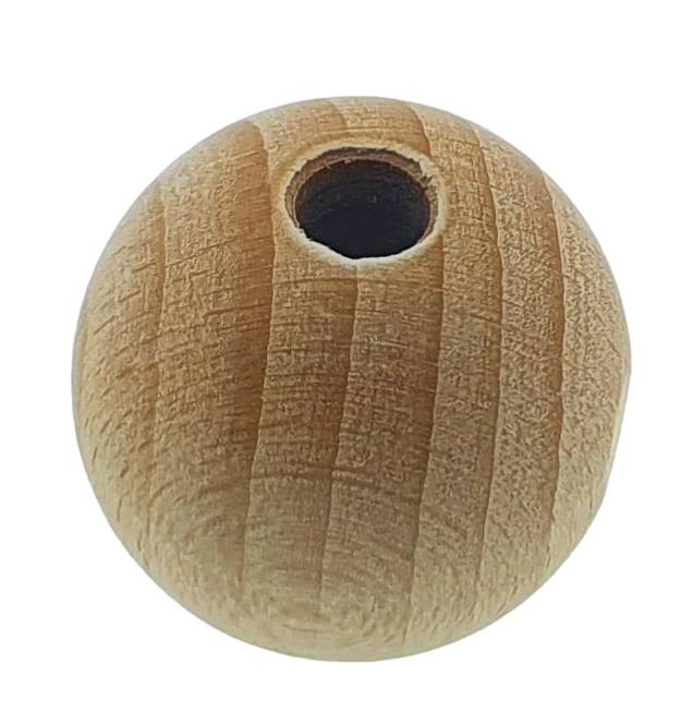 50 x Holzkugeln Ø 35 mm mit 8 mm Bohrung zum Basteln aus Buchenholz-1