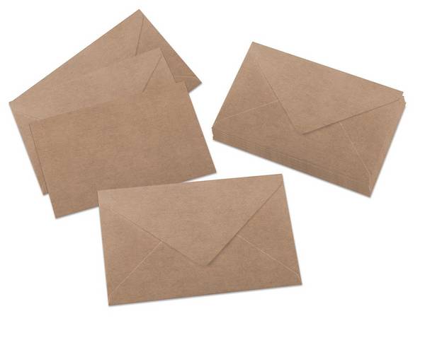 Umschlag C6 100g Kraftpapier Nature 24 Stück